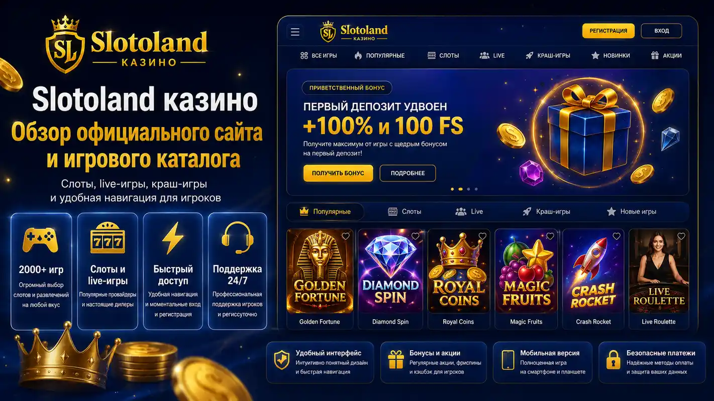 Slotoland казино — обзор официального сайта и игрового каталога
